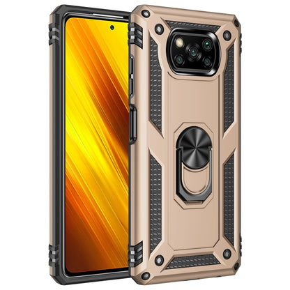 Shockproof TPU + PC Protective Case with 360 Degree Rotating Holder, For Xiaomi Poco X3 NFC