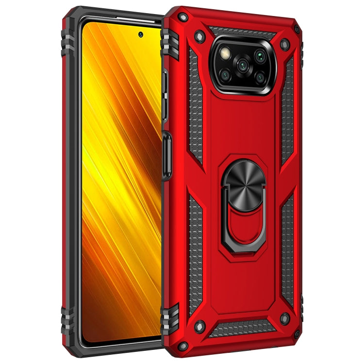 Shockproof TPU + PC Protective Case with 360 Degree Rotating Holder, For Xiaomi Poco X3 NFC