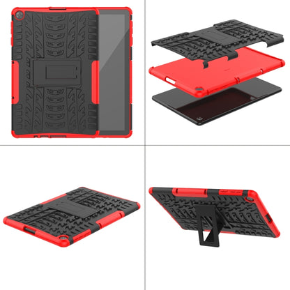 Tire Texture Shockproof TPU+PC Protective Case with Holder, For Huawei MatePad T10/T10S/Enjoy 2, For Huawei P Smart(2021)/Y7a, For OnePlus Nord N10 5G, For OnePlus Nord N100, For Xiaomi Mi 10T Lite 5G