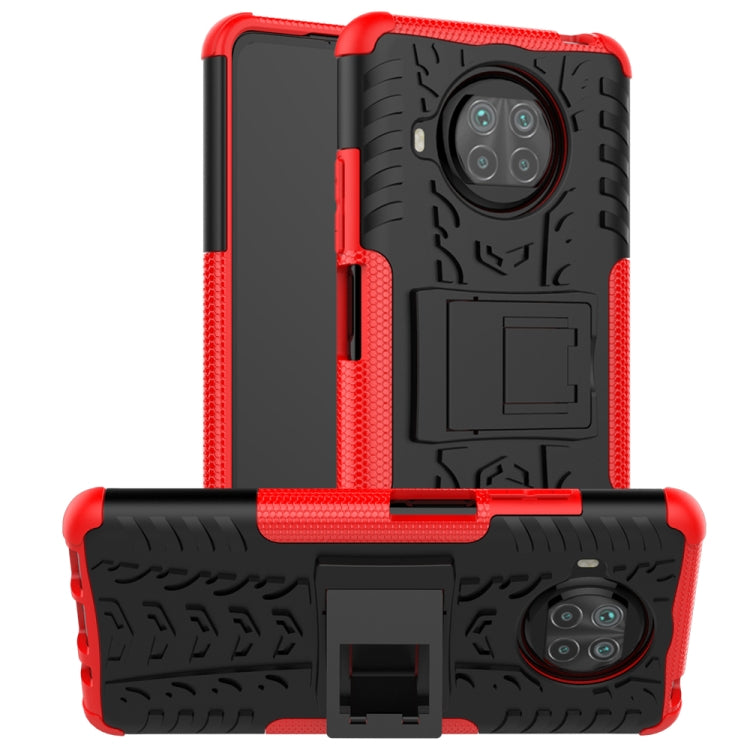 Tire Texture Shockproof TPU+PC Protective Case with Holder, For Huawei MatePad T10/T10S/Enjoy 2, For Huawei P Smart(2021)/Y7a, For OnePlus Nord N10 5G, For OnePlus Nord N100, For Xiaomi Mi 10T Lite 5G