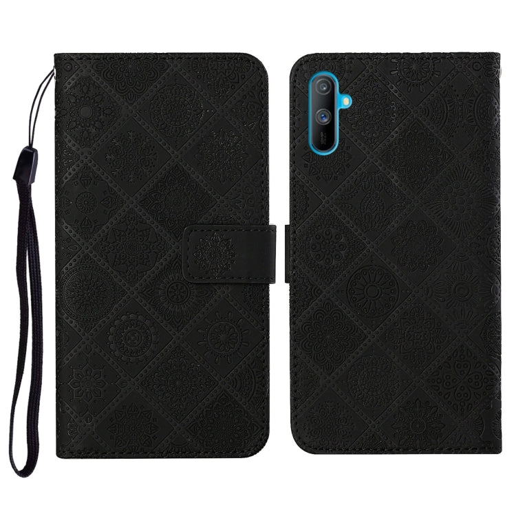 Ethnic Style Embossed Pattern Horizontal Flip Leather Case with Holder & Card Slots & Wallet & Lanyard, For OPPO Realme C3, For OPPO Realme 5, For OPPO Realme 5 Pro