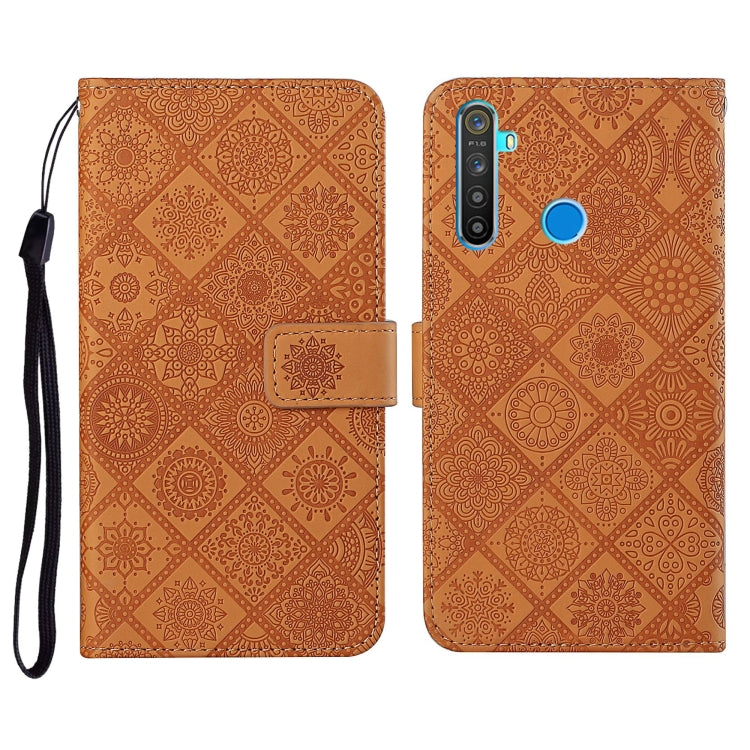 Ethnic Style Embossed Pattern Horizontal Flip Leather Case with Holder & Card Slots & Wallet & Lanyard, For OPPO Realme C3, For OPPO Realme 5, For OPPO Realme 5 Pro