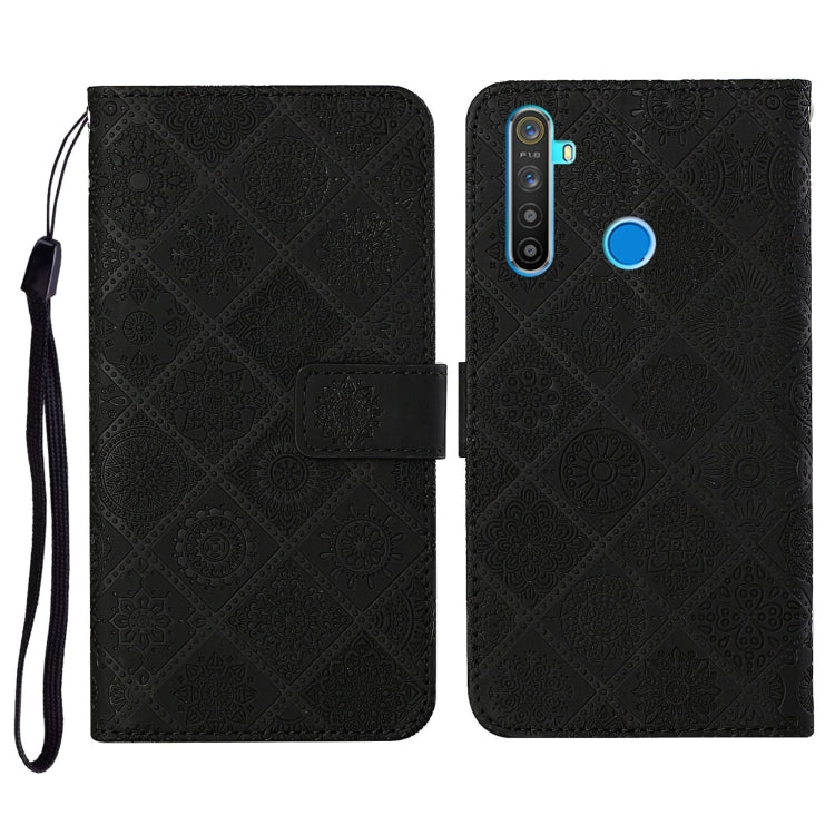 Ethnic Style Embossed Pattern Horizontal Flip Leather Case with Holder & Card Slots & Wallet & Lanyard, For OPPO Realme C3, For OPPO Realme 5, For OPPO Realme 5 Pro