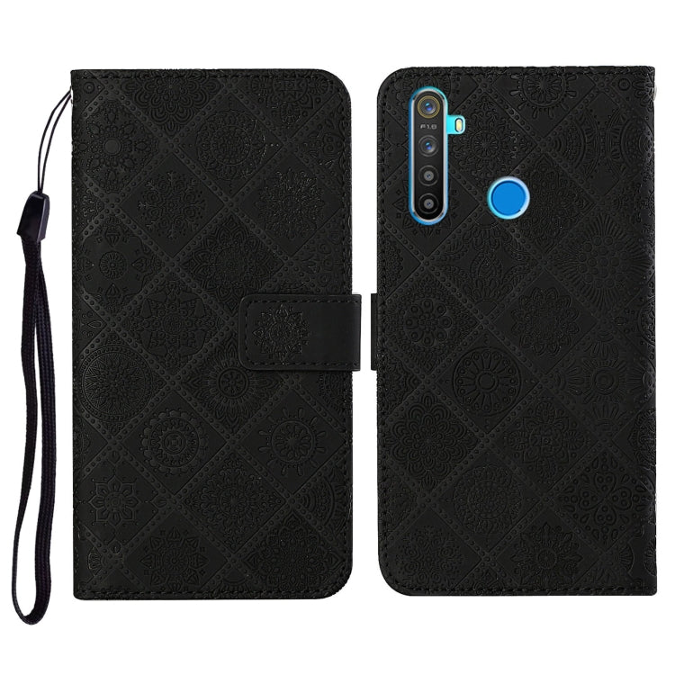Ethnic Style Embossed Pattern Horizontal Flip Leather Case with Holder & Card Slots & Wallet & Lanyard, For OPPO Realme C3, For OPPO Realme 5, For OPPO Realme 5 Pro