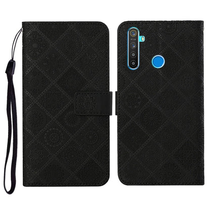 Ethnic Style Embossed Pattern Horizontal Flip Leather Case with Holder & Card Slots & Wallet & Lanyard, For OPPO Realme C3, For OPPO Realme 5, For OPPO Realme 5 Pro
