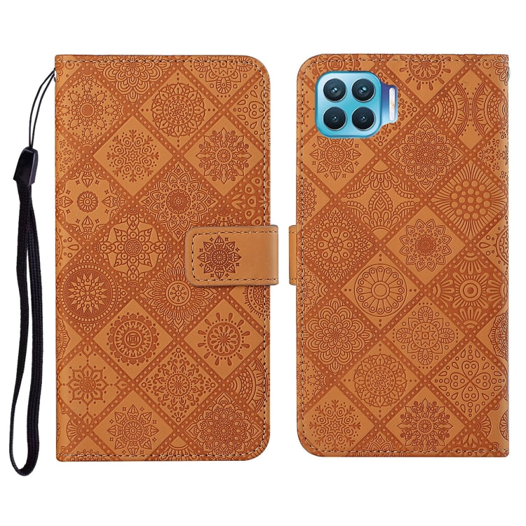 Ethnic Style Embossed Pattern Horizontal Flip Leather Case with Holder & Card Slots & Wallet & Lanyard, For OPPO Reno3, For OPPO Reno4, For OPPO Reno4 Lite