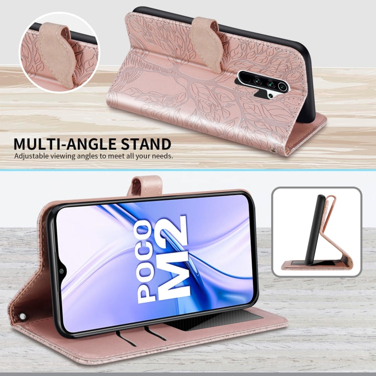 Life of Tree Embossing Pattern Horizontal Flip Leather Case with Holder & Card Slot & Wallet & Photo Frame & Lanyard, For Xiaomi Poco M2, For Xiaomi Poco M2 Pro, For Xiaomi Redmi 9, For Xiaomi Redmi 9A