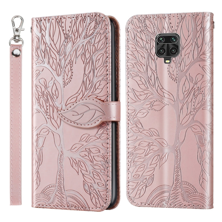 Life of Tree Embossing Pattern Horizontal Flip Leather Case with Holder & Card Slot & Wallet & Photo Frame & Lanyard, For Xiaomi Poco M2, For Xiaomi Poco M2 Pro, For Xiaomi Redmi 9, For Xiaomi Redmi 9A