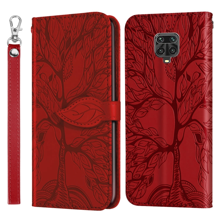 Life of Tree Embossing Pattern Horizontal Flip Leather Case with Holder & Card Slot & Wallet & Photo Frame & Lanyard, For Xiaomi Poco M2, For Xiaomi Poco M2 Pro, For Xiaomi Redmi 9, For Xiaomi Redmi 9A