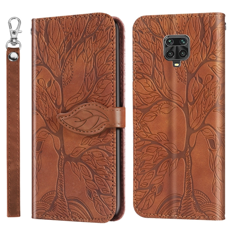 Life of Tree Embossing Pattern Horizontal Flip Leather Case with Holder & Card Slot & Wallet & Photo Frame & Lanyard, For Xiaomi Poco M2, For Xiaomi Poco M2 Pro, For Xiaomi Redmi 9, For Xiaomi Redmi 9A
