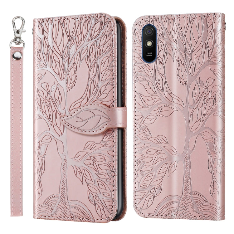 Life of Tree Embossing Pattern Horizontal Flip Leather Case with Holder & Card Slot & Wallet & Photo Frame & Lanyard, For Xiaomi Poco M2, For Xiaomi Poco M2 Pro, For Xiaomi Redmi 9, For Xiaomi Redmi 9A