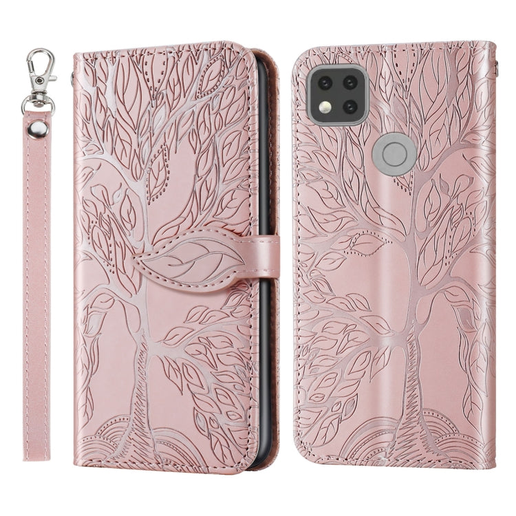 Life of Tree Embossing Pattern Horizontal Flip Leather Case with Holder & Card Slot & Wallet & Photo Frame & Lanyard, For Xiaomi Redmi 9C, For Xiaomi Mi 10 Lite 5G, For Xiaomi Poco X3