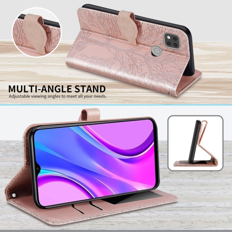 Life of Tree Embossing Pattern Horizontal Flip Leather Case with Holder & Card Slot & Wallet & Photo Frame & Lanyard, For Xiaomi Redmi 9C, For Xiaomi Mi 10 Lite 5G, For Xiaomi Poco X3