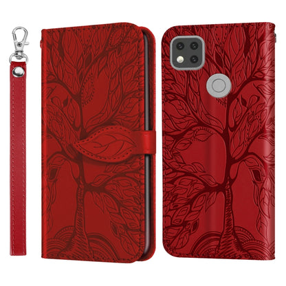 Life of Tree Embossing Pattern Horizontal Flip Leather Case with Holder & Card Slot & Wallet & Photo Frame & Lanyard, For Xiaomi Redmi 9C, For Xiaomi Mi 10 Lite 5G, For Xiaomi Poco X3