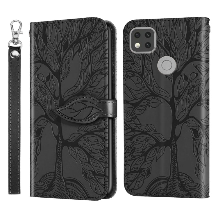 Life of Tree Embossing Pattern Horizontal Flip Leather Case with Holder & Card Slot & Wallet & Photo Frame & Lanyard, For Xiaomi Redmi 9C, For Xiaomi Mi 10 Lite 5G, For Xiaomi Poco X3