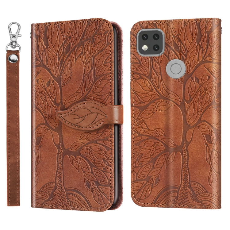 Life of Tree Embossing Pattern Horizontal Flip Leather Case with Holder & Card Slot & Wallet & Photo Frame & Lanyard, For Xiaomi Redmi 9C, For Xiaomi Mi 10 Lite 5G, For Xiaomi Poco X3
