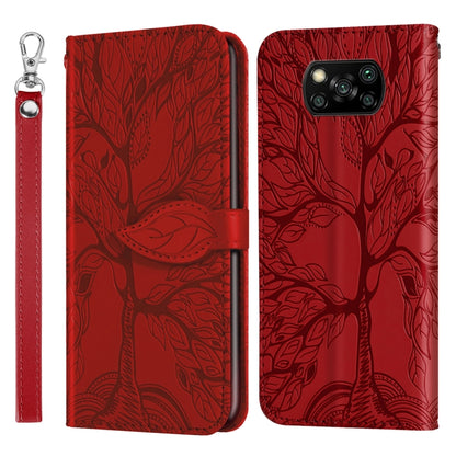 Life of Tree Embossing Pattern Horizontal Flip Leather Case with Holder & Card Slot & Wallet & Photo Frame & Lanyard, For Xiaomi Redmi 9C, For Xiaomi Mi 10 Lite 5G, For Xiaomi Poco X3