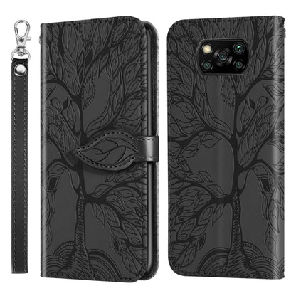 Life of Tree Embossing Pattern Horizontal Flip Leather Case with Holder & Card Slot & Wallet & Photo Frame & Lanyard, For Xiaomi Redmi 9C, For Xiaomi Mi 10 Lite 5G, For Xiaomi Poco X3