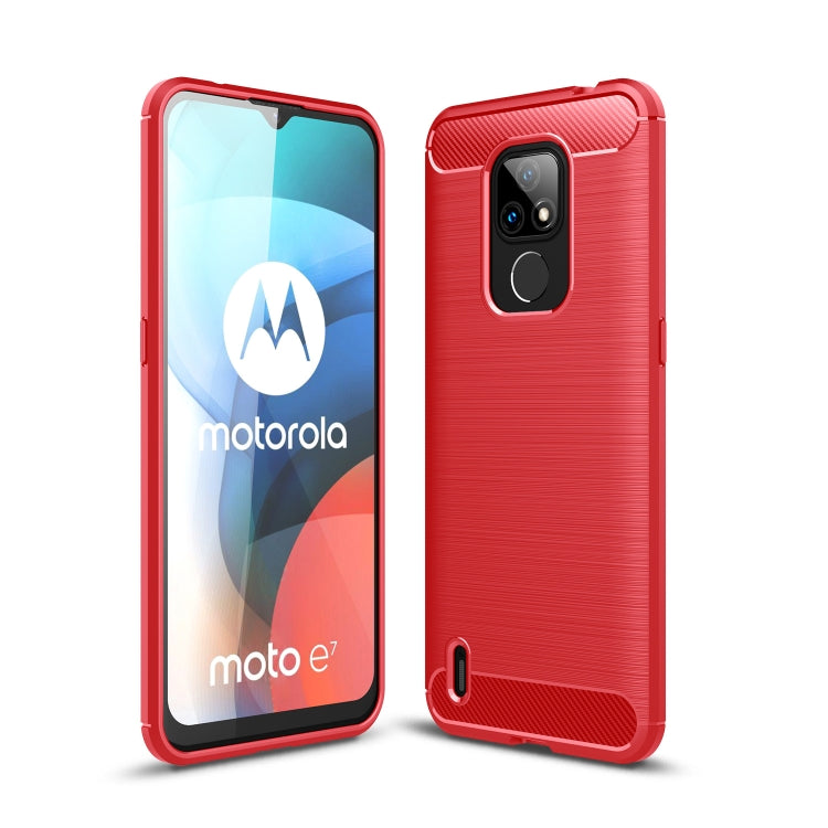 Brushed Texture Carbon Fiber TPU Case, For Motorola Moto E7 (2020), For OnePlus 9 Pro, For OnePlus 9