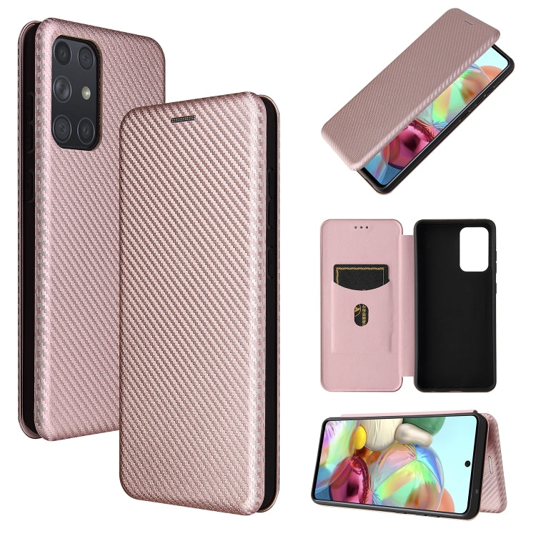 Carbon Fiber Texture Magnetic Horizontal Flip TPU + PC + PU Leather Case with Card Slot, For Samsung Galaxy A52 5G, For Samsung Galaxy A72 5G, For OPPO Reno5 Pro 5G, For Cubot X30