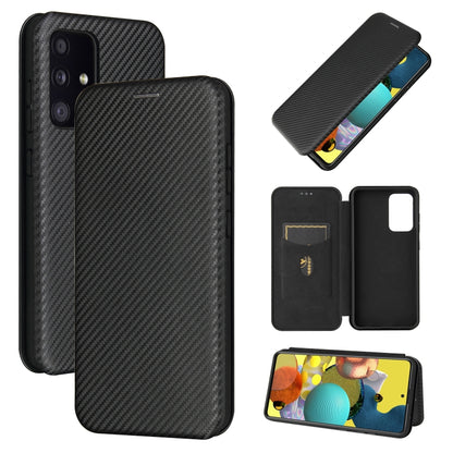 Carbon Fiber Texture Magnetic Horizontal Flip TPU + PC + PU Leather Case with Card Slot, For Samsung Galaxy A52 5G, For Samsung Galaxy A72 5G, For OPPO Reno5 Pro 5G, For Cubot X30