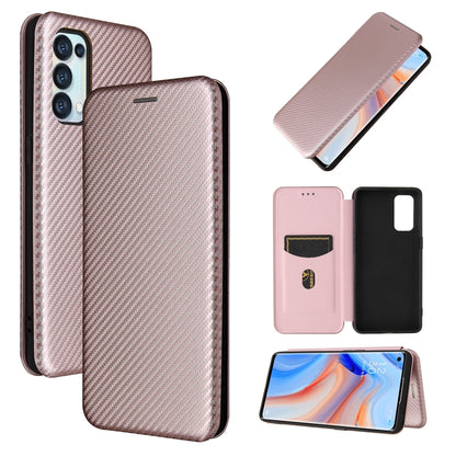 Carbon Fiber Texture Magnetic Horizontal Flip TPU + PC + PU Leather Case with Card Slot, For Samsung Galaxy A52 5G, For Samsung Galaxy A72 5G, For OPPO Reno5 Pro 5G, For Cubot X30