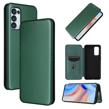 Carbon Fiber Texture Magnetic Horizontal Flip TPU + PC + PU Leather Case with Card Slot, For Samsung Galaxy A52 5G, For Samsung Galaxy A72 5G, For OPPO Reno5 Pro 5G, For Cubot X30