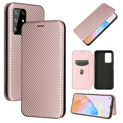Carbon Fiber Texture Magnetic Horizontal Flip TPU + PC + PU Leather Case with Card Slot, For Samsung Galaxy A52 5G, For Samsung Galaxy A72 5G, For OPPO Reno5 Pro 5G, For Cubot X30
