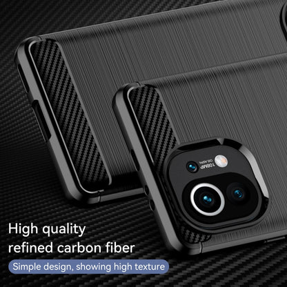 Brushed Texture Carbon Fiber TPU Case, For Xiaomi Mi 11