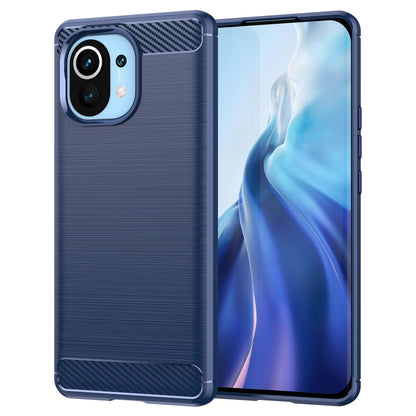 Brushed Texture Carbon Fiber TPU Case, For Xiaomi Mi 11