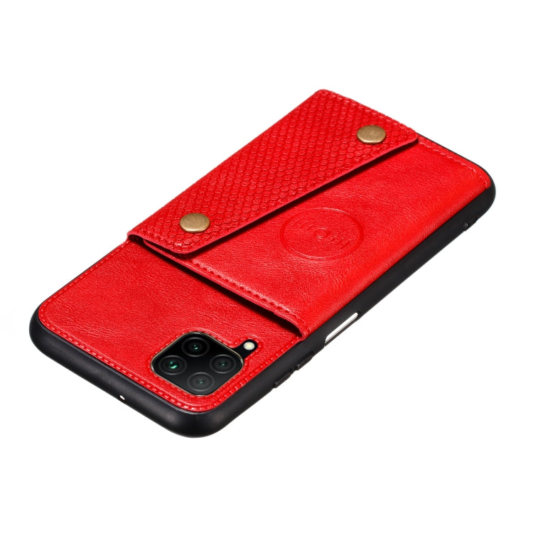 Double Buckle PU + TPU Shockproof Magnetic Protective Case with Card Slot & Holder, For Samsung Galaxy A42 5G