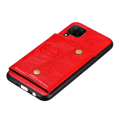 Double Buckle PU + TPU Shockproof Magnetic Protective Case with Card Slot & Holder, For Samsung Galaxy A42 5G