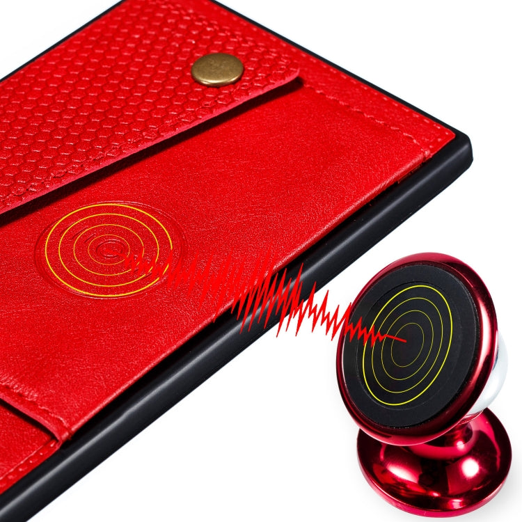 Double Buckle PU + TPU Shockproof Magnetic Protective Case with Card Slot & Holder, For Samsung Galaxy A42 5G