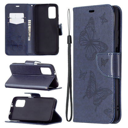 Embossing Two Butterflies Pattern Horizontal Flip PU Leather Case with Holder & Card Slot & Wallet & Lanyard, For Samsung Galaxy A32 5G, For Samsung Galaxy A52 5G / 4G, For Samsung Galaxy A72 5G / 4G, For Xiaomi Poco M3, For Samsung Galaxy A72 5G / 4G 5G