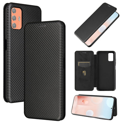 Carbon Fiber Texture Magnetic Horizontal Flip TPU + PC + PU Leather Case with Card Slot, For HTC Desire 21 Pro, For vivo Y51 2020, For OnePlus 9, For UMIDIGI A7S