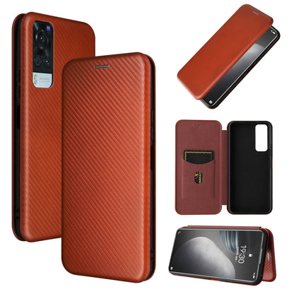 Carbon Fiber Texture Magnetic Horizontal Flip TPU + PC + PU Leather Case with Card Slot, For HTC Desire 21 Pro, For vivo Y51 2020, For OnePlus 9, For UMIDIGI A7S