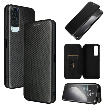 Carbon Fiber Texture Magnetic Horizontal Flip TPU + PC + PU Leather Case with Card Slot, For HTC Desire 21 Pro, For vivo Y51 2020, For OnePlus 9, For UMIDIGI A7S