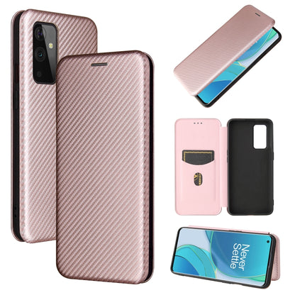 Carbon Fiber Texture Magnetic Horizontal Flip TPU + PC + PU Leather Case with Card Slot, For HTC Desire 21 Pro, For vivo Y51 2020, For OnePlus 9, For UMIDIGI A7S
