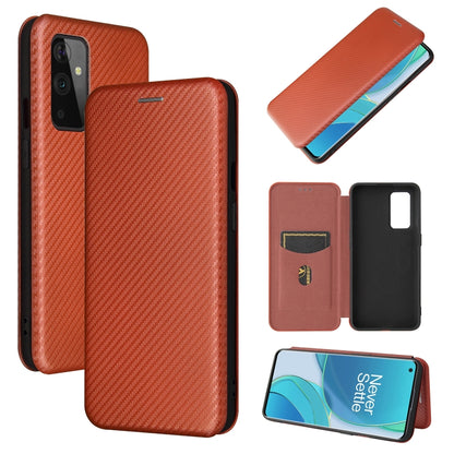 Carbon Fiber Texture Magnetic Horizontal Flip TPU + PC + PU Leather Case with Card Slot, For HTC Desire 21 Pro, For vivo Y51 2020, For OnePlus 9, For UMIDIGI A7S