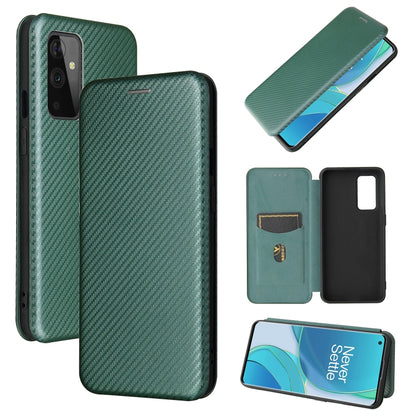 Carbon Fiber Texture Magnetic Horizontal Flip TPU + PC + PU Leather Case with Card Slot, For HTC Desire 21 Pro, For vivo Y51 2020, For OnePlus 9, For UMIDIGI A7S