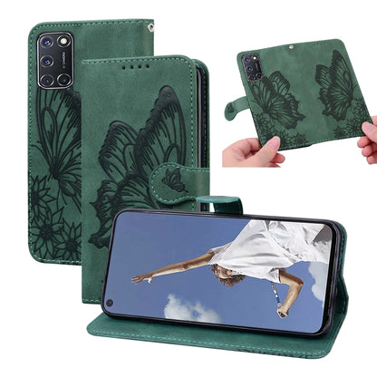 Retro Skin Feel Butterflies Embossing Horizontal Flip Leather Case with Holder & Card Slots & Wallet, For OPPO A52 / A72 / A92, For OPPO A9 (2020), For Huawei P Smart 2021, For Huawei Honor 10X Lite