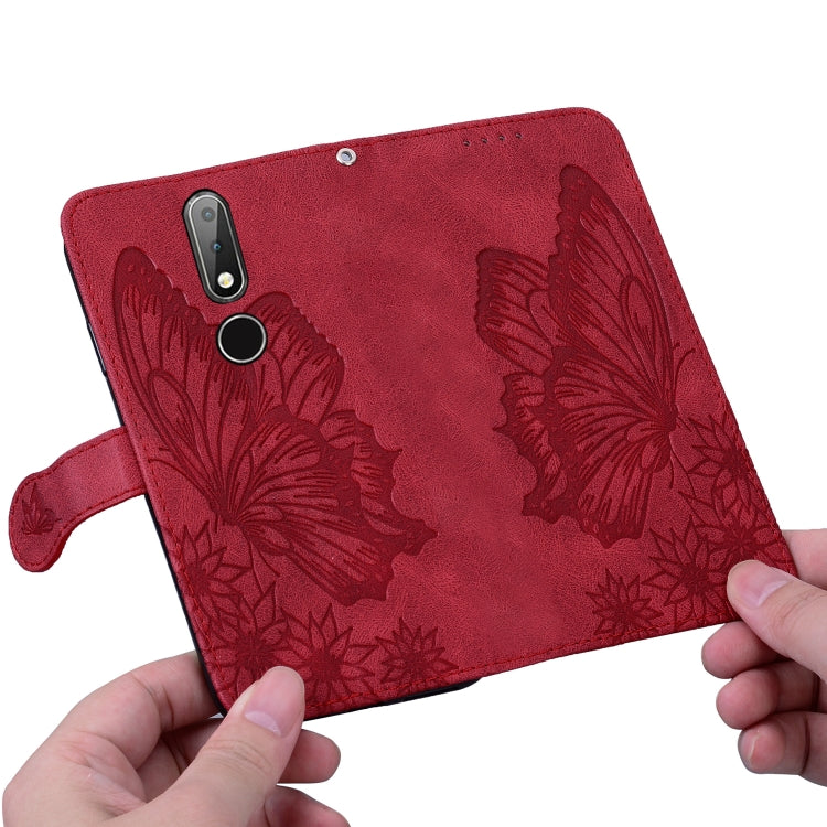 Retro Skin Feel Butterflies Embossing Horizontal Flip Leather Case with Holder & Card Slots & Wallet, For Nokia 2.4, For Nokia 3.4