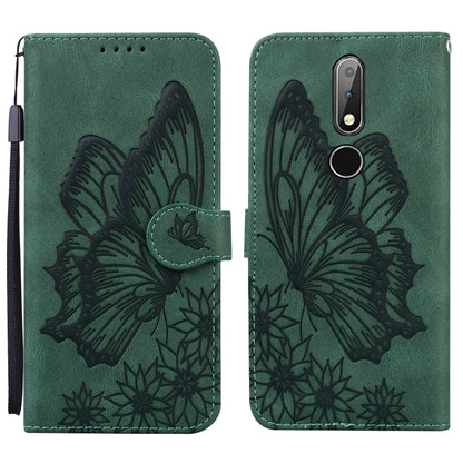 Retro Skin Feel Butterflies Embossing Horizontal Flip Leather Case with Holder & Card Slots & Wallet, For Nokia 2.4, For Nokia 3.4