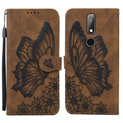 Retro Skin Feel Butterflies Embossing Horizontal Flip Leather Case with Holder & Card Slots & Wallet, For Nokia 2.4, For Nokia 3.4