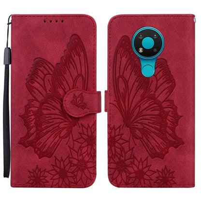 Retro Skin Feel Butterflies Embossing Horizontal Flip Leather Case with Holder & Card Slots & Wallet, For Nokia 2.4, For Nokia 3.4