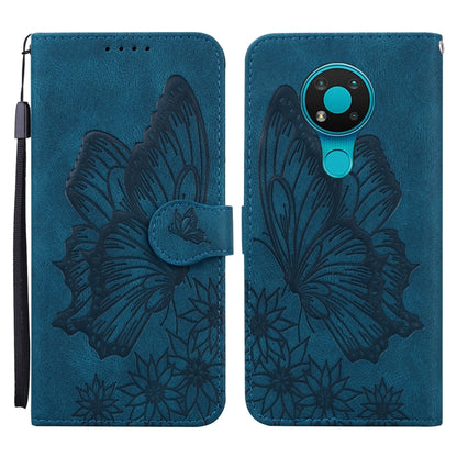 Retro Skin Feel Butterflies Embossing Horizontal Flip Leather Case with Holder & Card Slots & Wallet, For Nokia 2.4, For Nokia 3.4