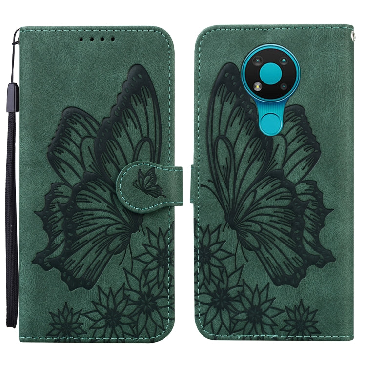 Retro Skin Feel Butterflies Embossing Horizontal Flip Leather Case with Holder & Card Slots & Wallet, For Nokia 2.4, For Nokia 3.4