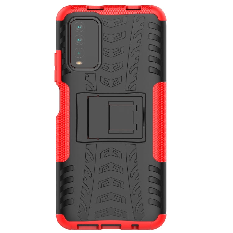 Tire Texture Shockproof TPU+PC Protective Case with Holder, For Samsung Galaxy S21 5G, For Samsung Galaxy S21+ 5G, For Samsung Galaxy S21 Ultra 5G, For Xiaomi Poco M3 /Redmi Note 9 4G