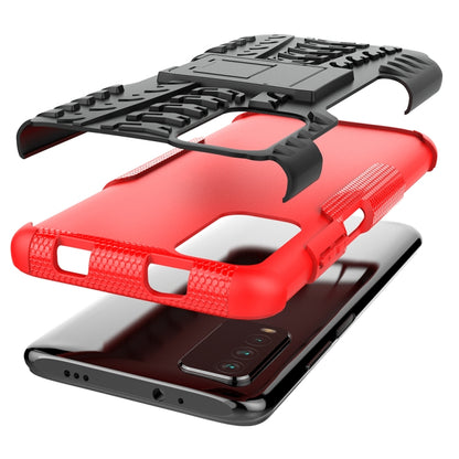 Tire Texture Shockproof TPU+PC Protective Case with Holder, For Samsung Galaxy S21 5G, For Samsung Galaxy S21+ 5G, For Samsung Galaxy S21 Ultra 5G, For Xiaomi Poco M3 /Redmi Note 9 4G