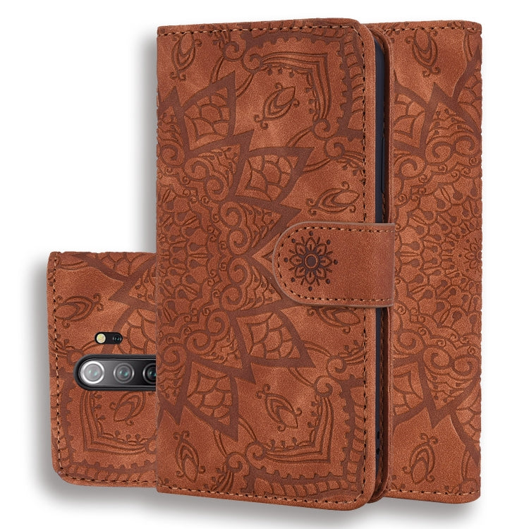 Calf Pattern Mandala Double Folding Design Embossed Leather Case with Wallet & Holder & Card Slots, For Xiaomi Redmi 7 / Redmi Y3, For Xiaomi Redmi Note 8, For Xiaomi Redmi Note 8 Pro, For Galaxy A10s, For Galaxy A20s, For Galaxy A30s / A50s           ...